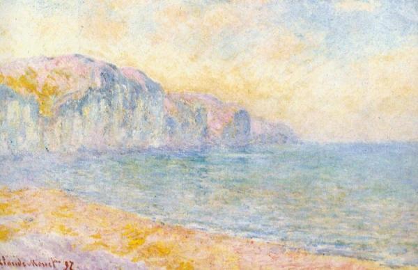 Cliffs At Pourville, Morning by Claude Monet