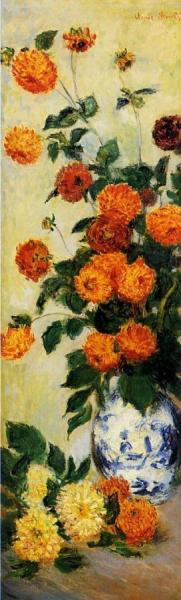 Dahlias by Claude Monet