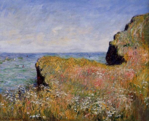 Edge Of The Cliff, At Pourville by Claude Monet