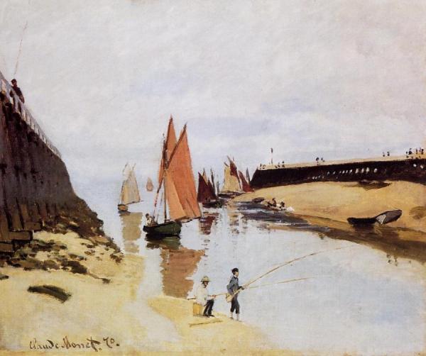 Entrance To The Port Of Trouville by Claude Monet