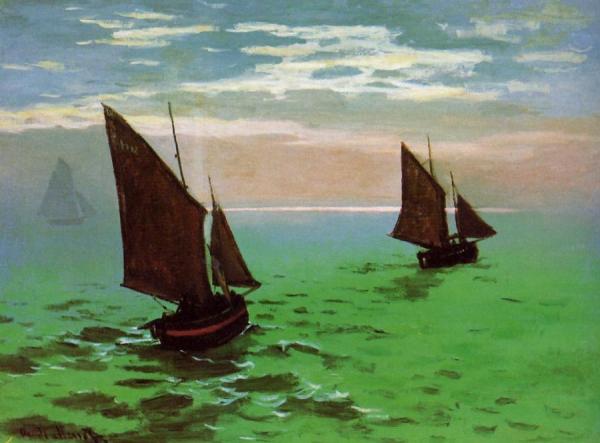 Fishing Boats At Sea by Claude Monet