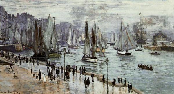 Fishing Boats Leaving The Port Of Le Havre by Claude Monet