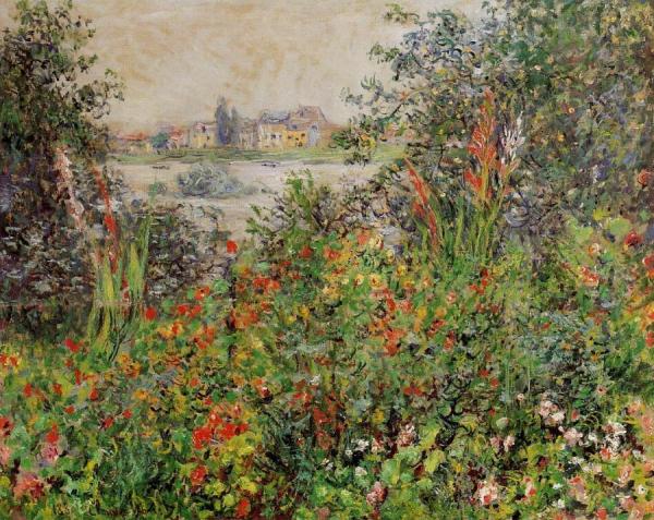Flowers At Vetheuil by Claude Monet