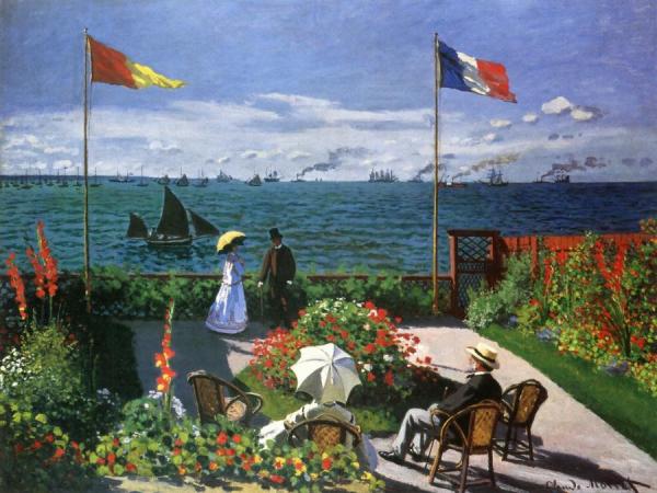 Garden At Sainte-adresse by Claude Monet