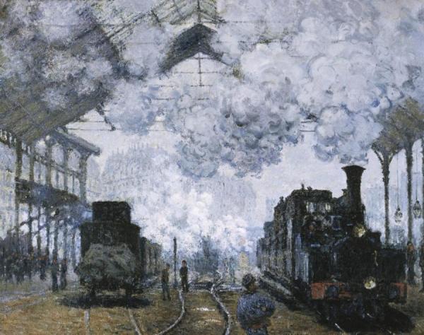 Gare Saint-lazare,1877 by Claude Monet