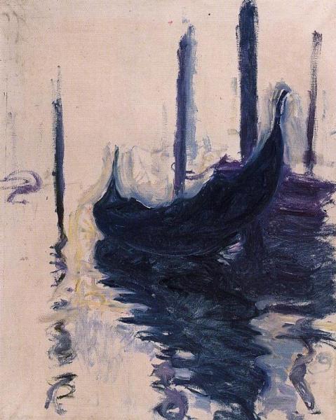 Gondola In Venice by Claude Monet Oil Painting Reproductions