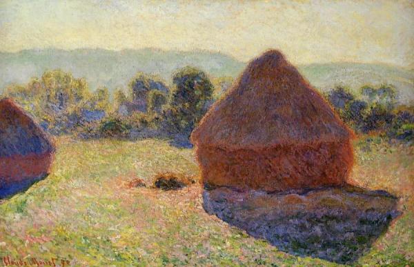 Grainstacks In The Sunlight, Midday by Claude Monet Oil Painting Reproductions