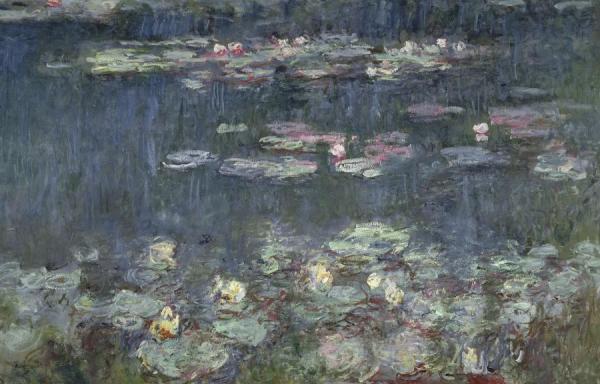 Green Reflection (right Half) by Claude Monet
