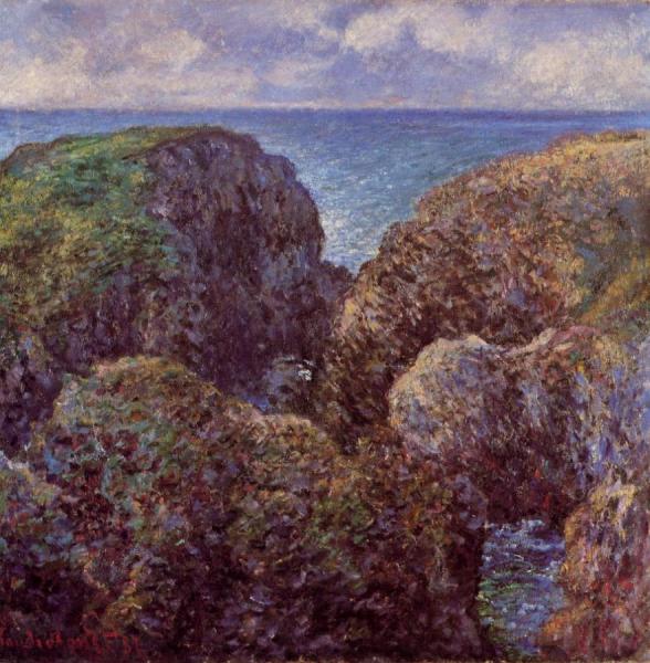 Group Of Rocks At Port-goulphar by Claude Monet