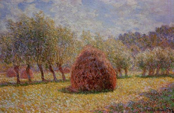 Haystacks At Giverny by Claude Monet