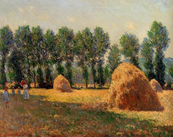 Haystacks At Giverny by Claude Monet