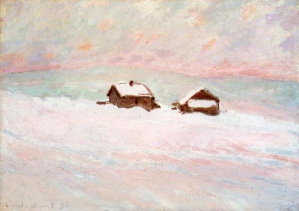 Houses In The Snow, Norway by Claude Monet
