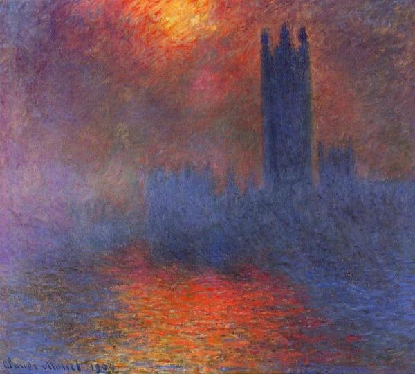 Houses Of Parliament, Effect Of Sunlight In The Fog by Claude Monet