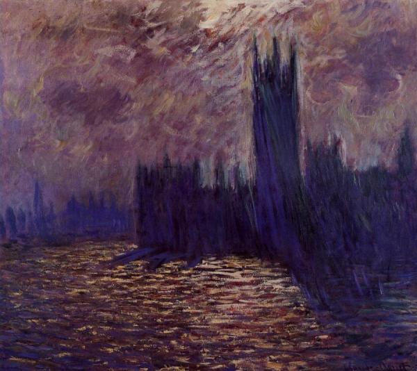 Houses Of Parliament, Reflection Of The Thames by Claude Monet Oil Painting Reproductions