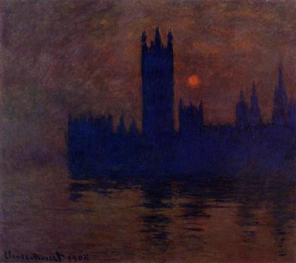 Houses Of Parliament, Sunset by Claude Monet