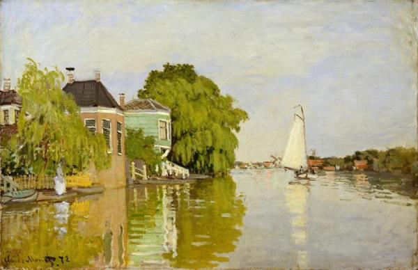 Houses On The Achterzaan by Claude Monet