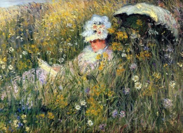 In The Meadow (detail) by Claude Monet