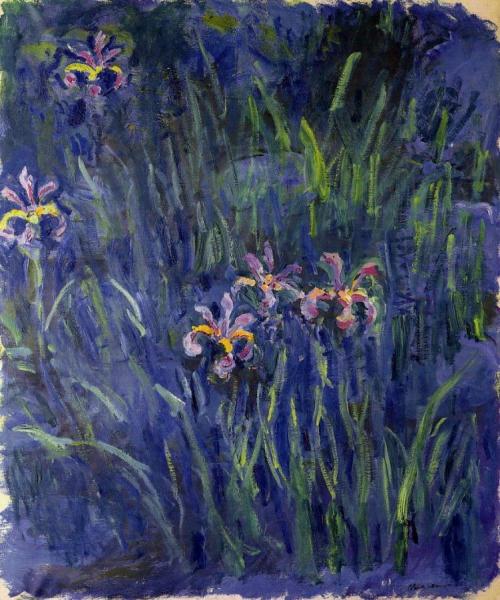 Irises by Claude Monet