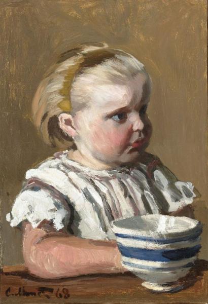 L'enfant A La Tasse, Portrait De Jean Monet by Claude Monet