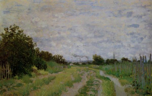 Lane In The Vineyards At Argenteuil by Claude Monet