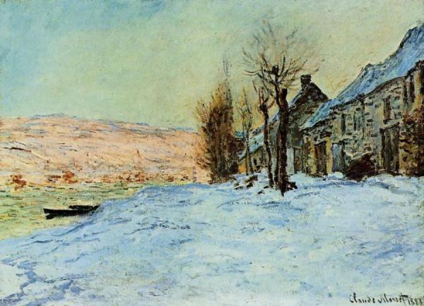 Lavacourt, Sun And Snow by Claude Monet