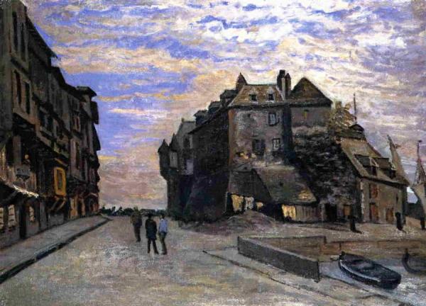 Le Lieutenance At Honfleur by Claude Monet