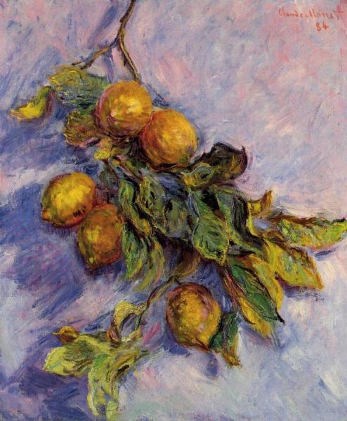 Lemons On A Branch by Claude Monet