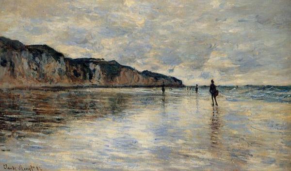 Low Tide At Pourville by Claude Monet