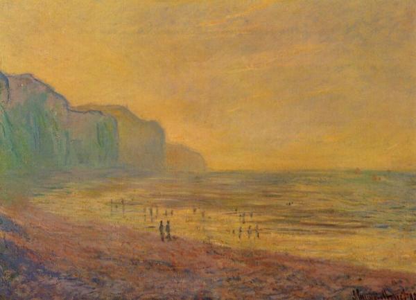Low Tide At Pourville, Misty Weather by Claude Monet Oil Painting Reproductions