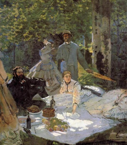 Luncheon On The Grass, Center Panel by Claude Monet