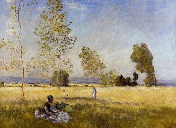 Meadow At Bezons by Claude Monet