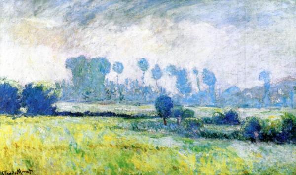 Meadow At Giverny, Morning Effect by Claude Monet