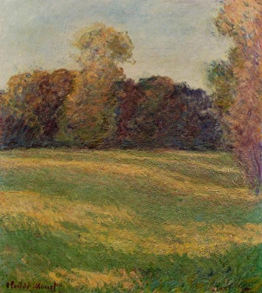 Meadow In The Sun, At Giverny by Claude Monet