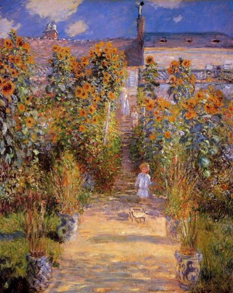 Monet's Garden At Vetheuil by Claude Monet
