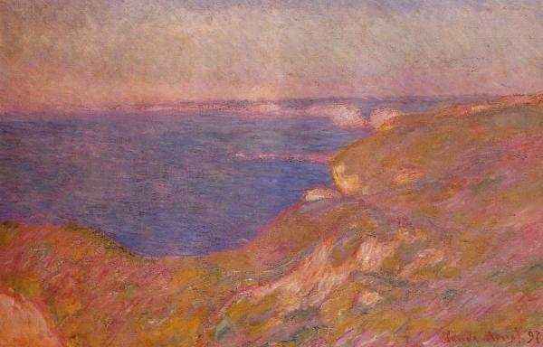 On The Cliff Near Dieppe by Claude Monet