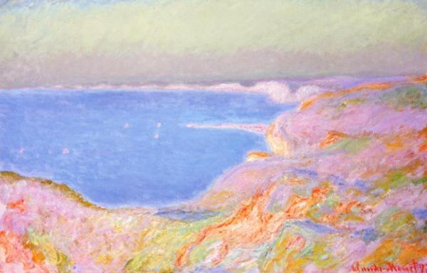 On The Cliffs Near Dieppe, Sunset by Claude Monet