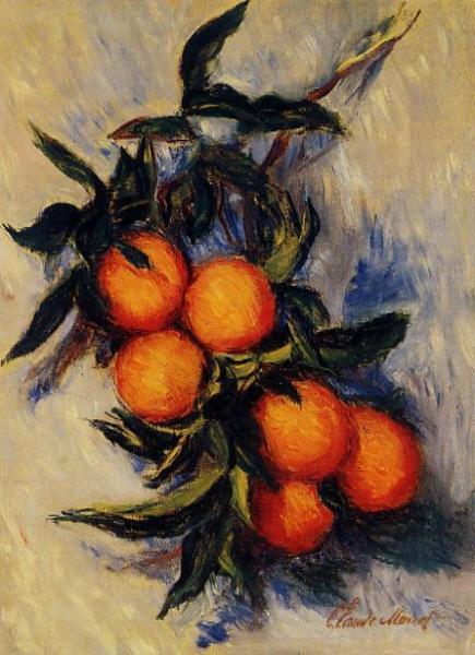 Orange Branch Bearing Fruit by Claude Monet