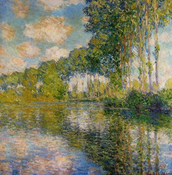 Poplars On The Banks Of The River Epte by Claude Monet