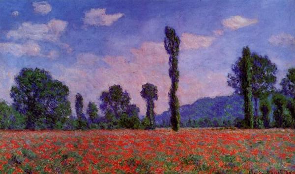 Poppy Field In Giverny by Claude Monet