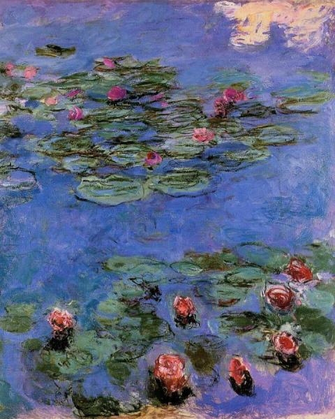 Red Water-lilies by Claude Monet
