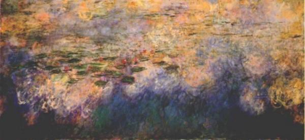 Reflections Of Clouds On The Water-lily Pond (tryptich, Center Panel) by Claude Monet
