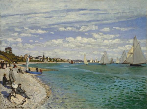 Regatta At Sainte-adresse by Claude Monet