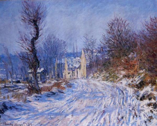 Road To Giverny In Winter by Claude Monet
