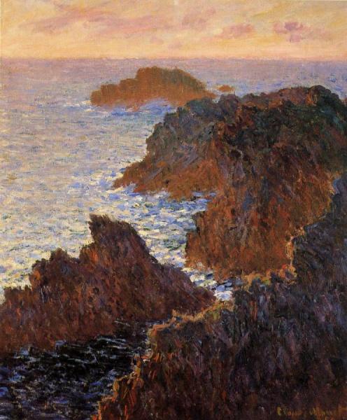 Rocks At Belle-ile, Port-domois by Claude Monet