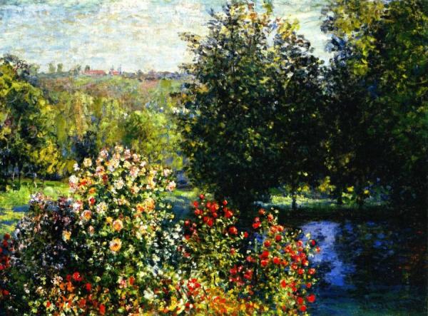 Roses In The Garden At Montgeron by Claude Monet