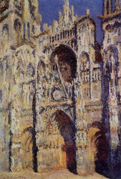Rouen Cathedral, The Portal And The Tour D'albane, Full Sunlight by Claude Monet Oil Painting Reproductions