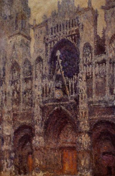 Rouen Cathedral, The Portal, Grey Weather by Claude Monet