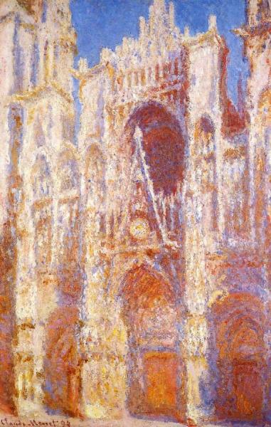 Rouen Cathedral, The Portal In The Sun by Claude Monet