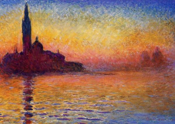 San Giorgio Maggiore At Dusk by Claude Monet