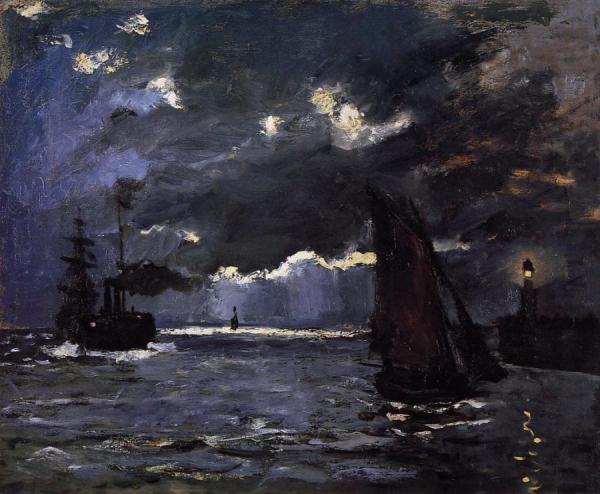 Seascape, Night Effect by Claude Monet